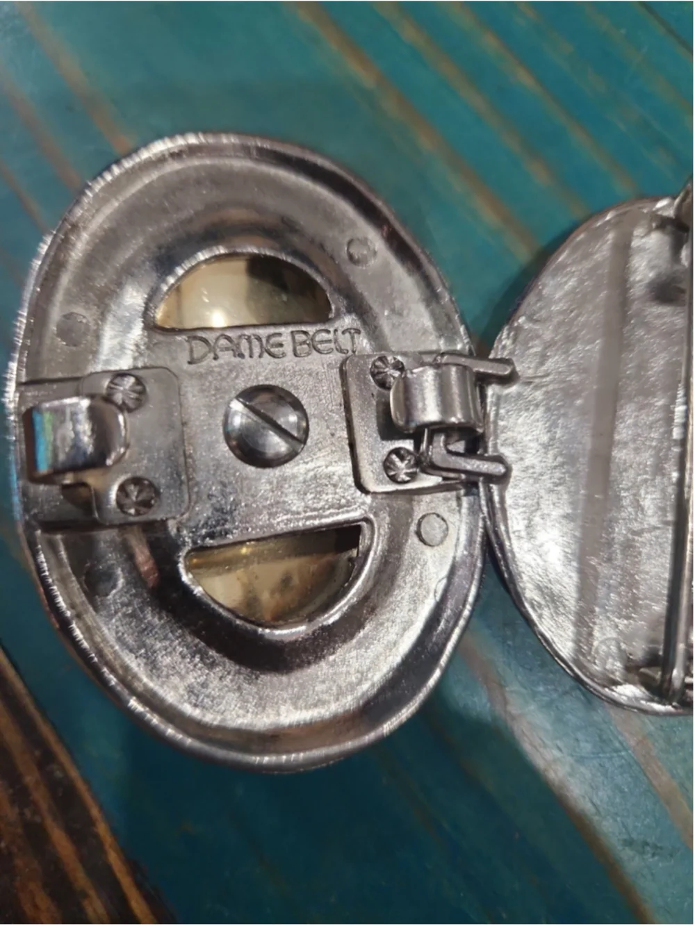 Vintage DAME INTERLOCKING BELT BUCKLE SET